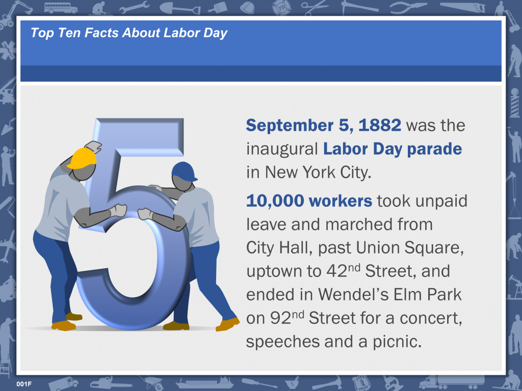 Countdown to Labor Day Fun Fact VisuaLex LLC